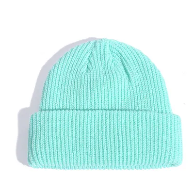 Fashion Casual Solid Color Autumn And Winter Short Knitted Beanie Hat