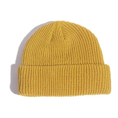 Fashion Casual Solid Color Autumn And Winter Short Knitted Beanie Hat
