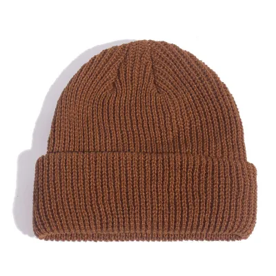 Fashion Casual Solid Color Autumn And Winter Short Knitted Beanie Hat
