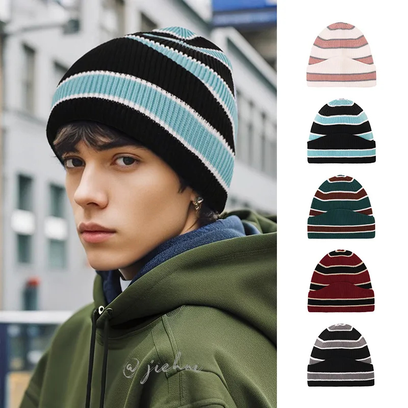Winter Fashion Casual Colorblock Knitted Hat
