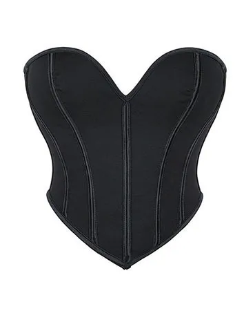 Women Fashion Black Matte Pattern Strapless Shaping Clothes Fishbone Corsets