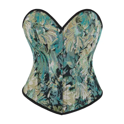Women Vintage Print Fishbone Corsets
