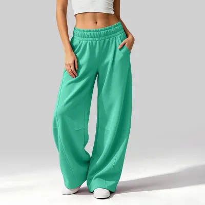 Women’S Fashion Casual Autumn Solid-Color Fleece-Lined Pants