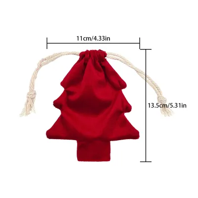 Christmas Christmas Tree Shape Drawstring Bag Decoration