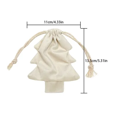 Christmas Christmas Tree Shape Drawstring Bag Decoration