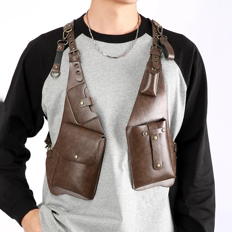 Men'S Fashion Multifunctional Belt Backpack Vest