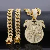 Gold Pendant Round Chain 50Cm (Full Drill Buckle)