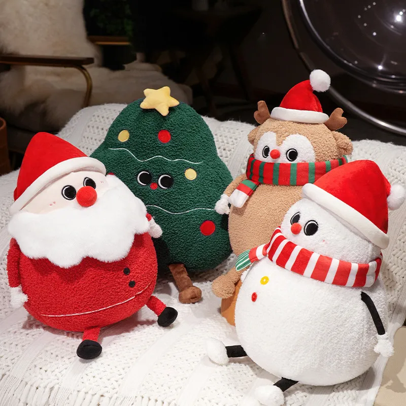 Christmas Tree Decoration Santa Claus Elk Rag Doll Plush Pillow
