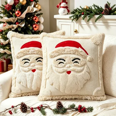 Christmas Creative Plush Living Room Sofa Bedroom Pillowcase