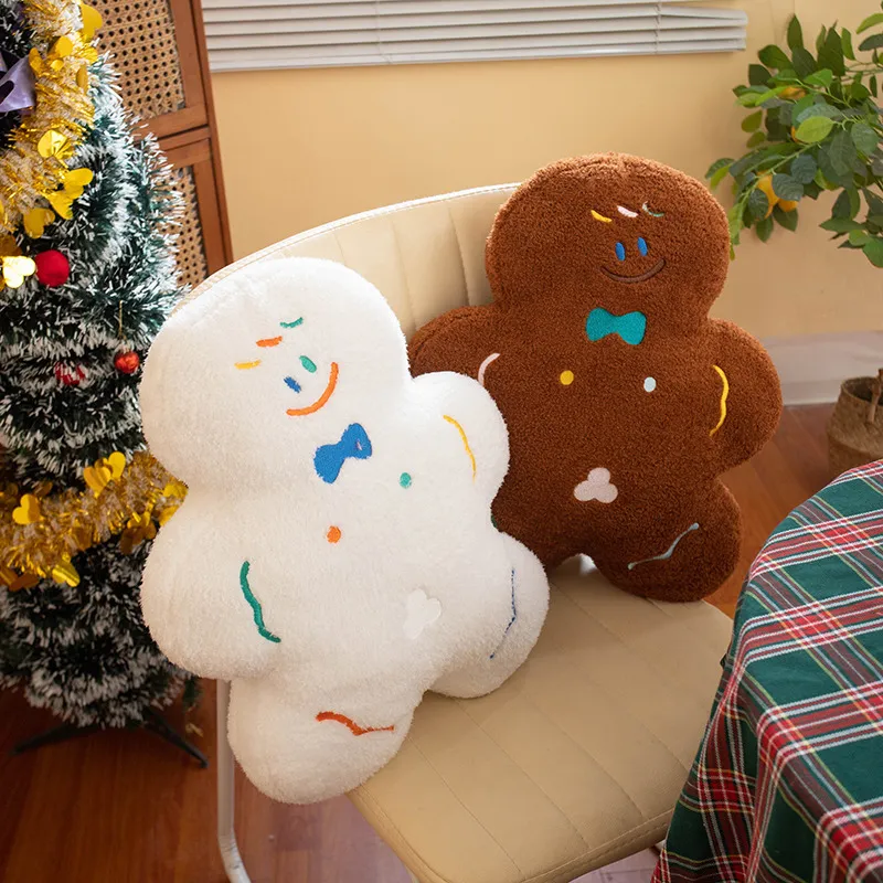 Christmas Fashion Cute Gingerbread Man Doll Sofa Pillow Decoration