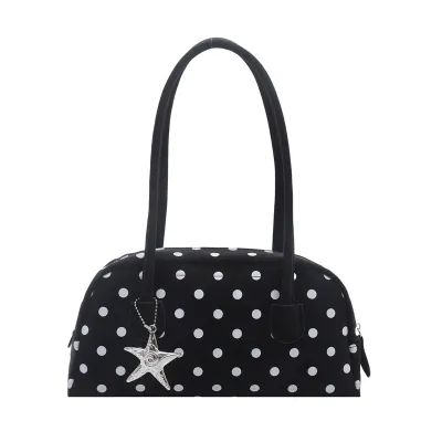 Women Fashion Casual Polka Dot Print Shoulder Bag