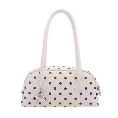 Women Fashion Casual Polka Dot Print Shoulder Bag