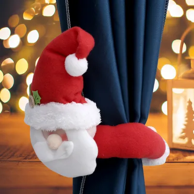 Christmas Creative Cartoon Doll Curtain Tiebacks Restaurant Decorations