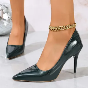 Women Fashion Sexy Simple Solid Color Pointed-Toe High Heel Pumps Shoes