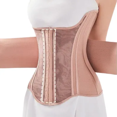 Women Fashion Solid Color Reinforced Breasted Corset Waist Belt Shapewear