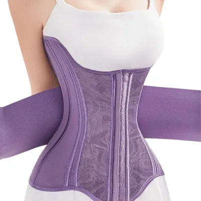 Women Fashion Solid Color Reinforced Breasted Corset Waist Belt Shapewear