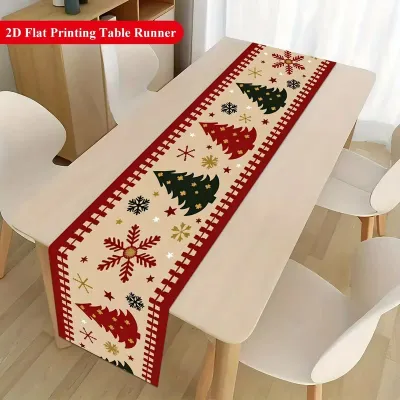 Christmas Printed Tablecloth Dining Table Decorative Table Mat