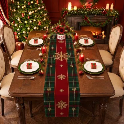 Christmas Printed Tablecloth Dining Table Decorative Table Mat