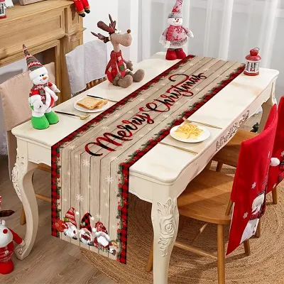 Christmas Printed Tablecloth Dining Table Decorative Table Mat