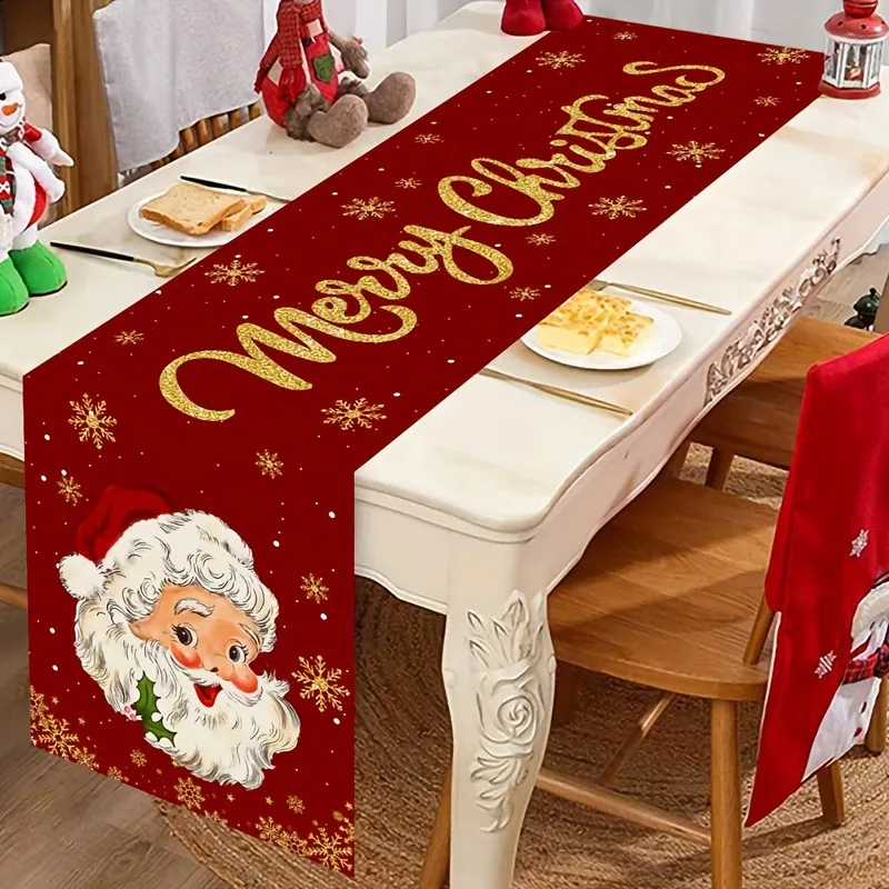 Christmas Printed Tablecloth Dining Table Decorative Table Mat