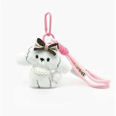 Women Fashion Cute Plush Puppy Pendant Keychain