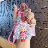 Milk Fu Doll Key Chain-Red Shoes Pink