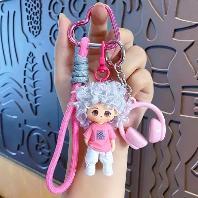Fashion Cartoon Cool Couple Boys And Girls Keychain Pendant