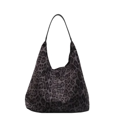 Woemn Fashion Casual Retro Leopard Large Capacity Shoulder Bag