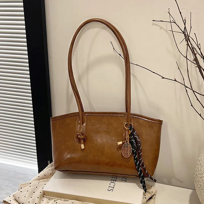 Women'S Casual Solid Color Large Capacity Shoulder Bag