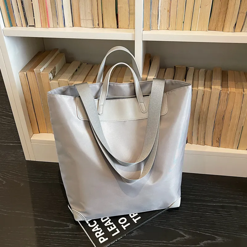 Women Fashion Casual Solid Color Large Capacity Oxford Cloth Shoulder Bag