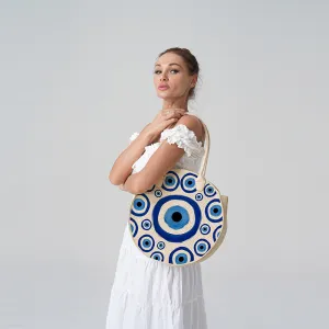 Women Fashion Casual Large Capacity Straw Pu Shoulder Bag