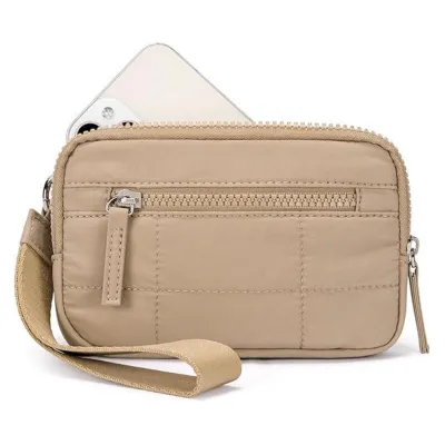 Women Fashion Casual Solid Color Pleated Transparent Pvc Window Coin Purse Wallet