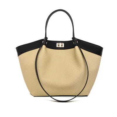 Women'S Fashion Contrast Color Simple Handbag