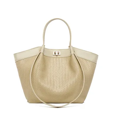 Women'S Fashion Contrast Color Simple Handbag