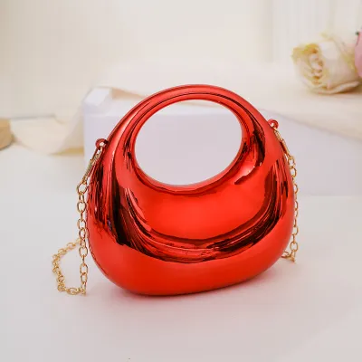 Kids Girls Fashion Solid Color Acrylic Chain Mini Crossbody Bag