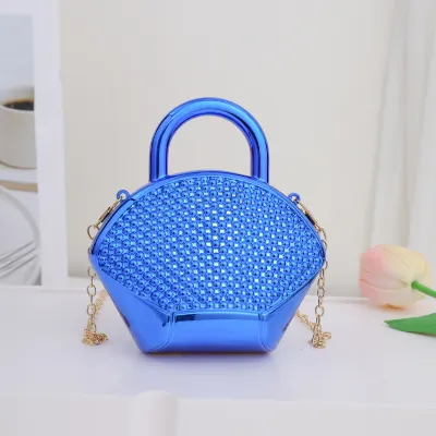 Kids Girls Fashion Mini Solid Color Acrylic Crossbody Bag