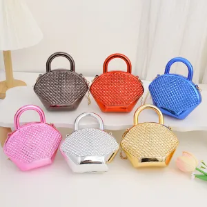 Kids Girls Fashion Mini Solid Color Acrylic Crossbody Bag