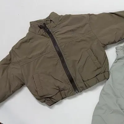 Kids Boys And Girls Fashion Casual Winter Long-Sleeve Zipper Cotton-Padded Thickened Coat