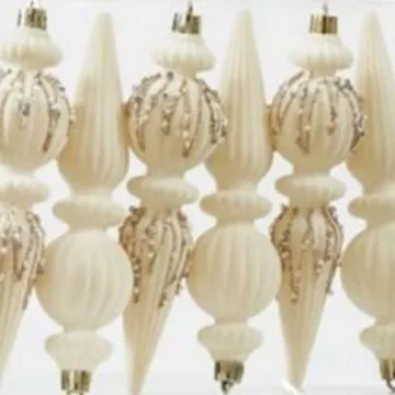 Christmas Fashion Creative Flocking Alien Christmas Tree Decoration Pendant 6pcs/Set