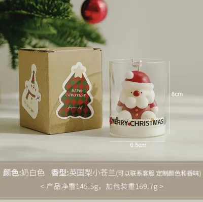 Christmas Aromatherapy Candle Christmas Tree Snowman Santa Claus Apple Gift Decoration