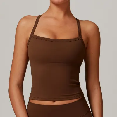 Women Fashion Sexy Solid Color Backless Quick-Drying Fitness Sports Yoga Bra