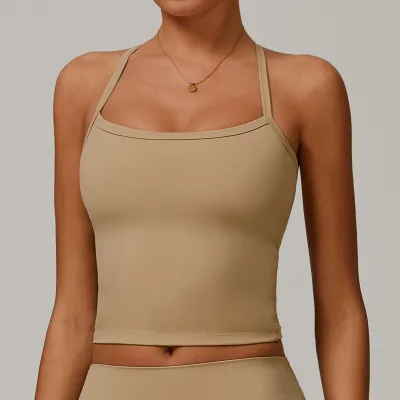 Women Fashion Sexy Solid Color Backless Quick-Drying Fitness Sports Yoga Bra