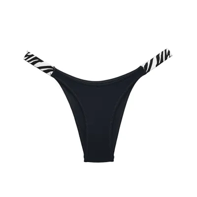 3 Pcs/Set Women Sexy Zebra Patchwork Comfortable T-back Briefs