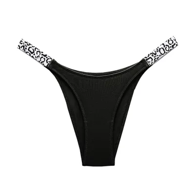 3 Pcs/Set Women Sexy Zebra Patchwork Comfortable T-back Briefs