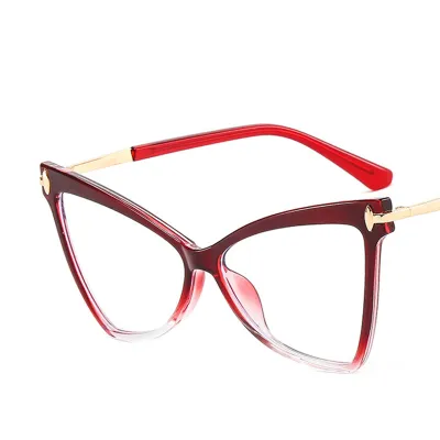 Women Fashion Cat Eye Shaped Large Frame Glasses