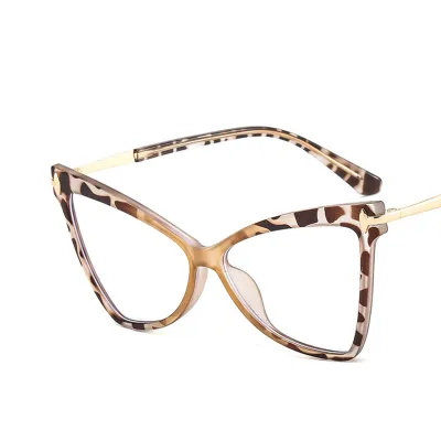 Women Fashion Cat Eye Shaped Large Frame Glasses