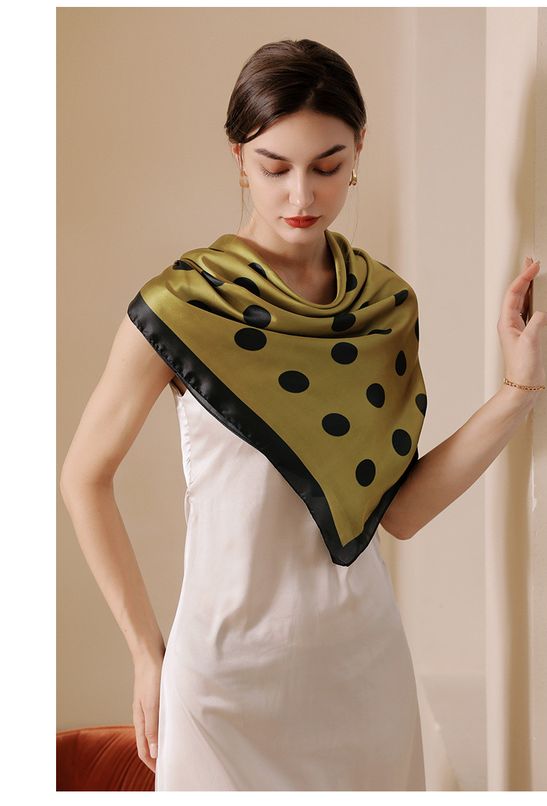 Wholesale Women Spring Elegant Polka Dot All-match Square Scarf