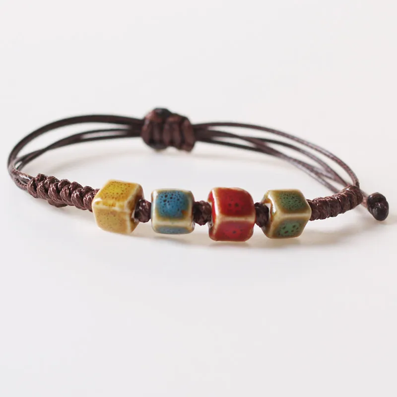 Ethnic Vintage Beaded Ceramic Round Bracelet