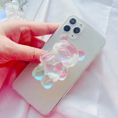 Creative Three-dimensional Colorful Bear Bubble Airbag Resin Desktop Phone Holder