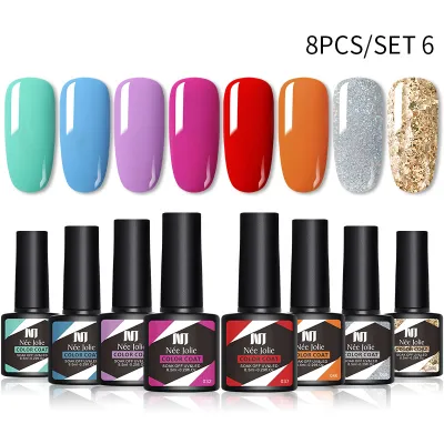 Manicure Phototherapy 8 Colors/set Nail Polish Gel Color Coat UV Set
